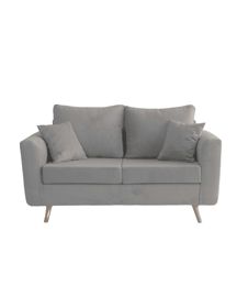 Sillon 2 Cuerpos Chipre Pana Gris Claro