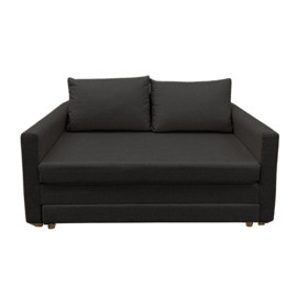 Sillon Cama 2 Cuerpos Australlia Lino Gris Oscuro 