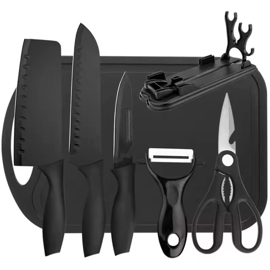 Set De Cuchillos 7 Piezas  Cocina Acero Inoxidable 