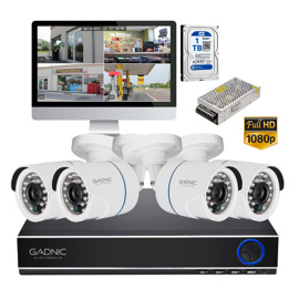 Kit X 4 Cámaras De Seguridad Exterior Dvr + Fuente S...