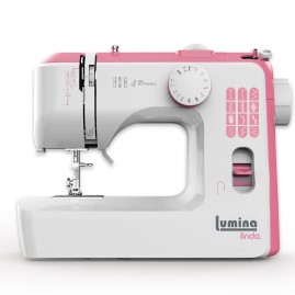 Máquina De Coser Recta Lumina Linda Rosa  12 Diseños