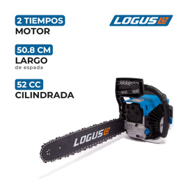 Motosierra Poda Nafta 52Cc Espada 50.8Cm 2.4Hp 2 Tie...