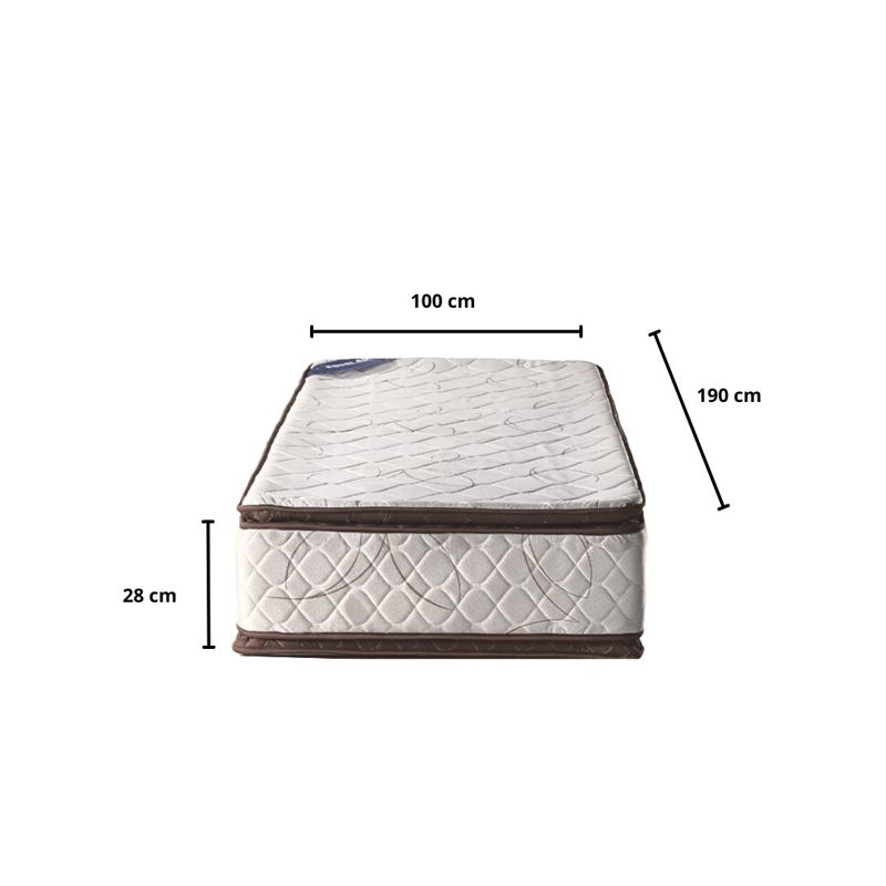 Colchon 1 Plaza Y Media Espuma Alta Densidad 100x190x30 Soporte 90kg ...