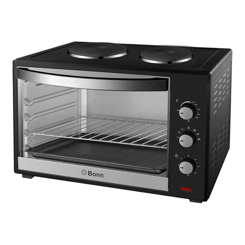 Horno electrico 50lts con anafe Bonn B-60CA 2000W Negro - BONN COCINAS ...