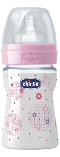 Mamadera Chicco Well Being 150ml 0m Flujo Lento Rosa Chicco Higiene