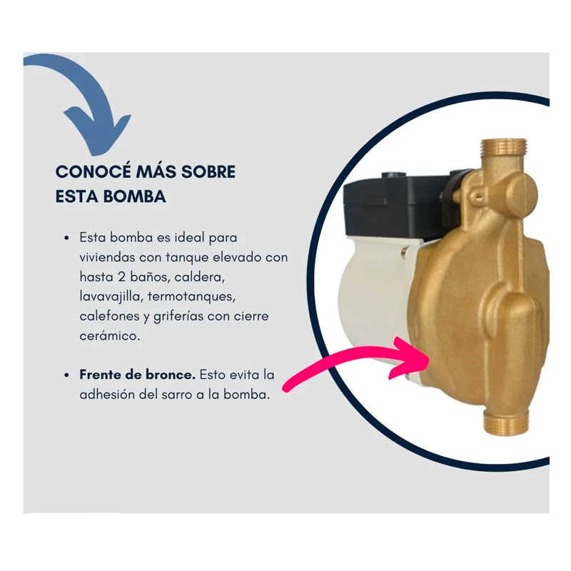 Bomba Presurizadora Rowa SFL Mini RW9 Bronce 0.13hp - 220V - ROWA ...