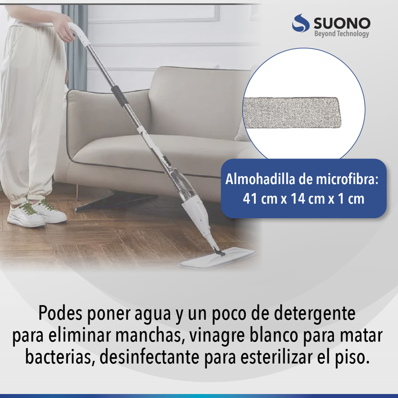 Mopa Spray Mop Trapeador Piso + Rociador Lampazo Microfibra - SUONO ...