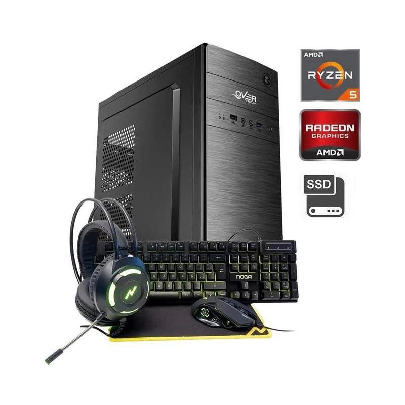 Pc Armada Gamer Amd Ryzen 5 5600g 8gb Ssd 240gb Teclado Auricular Mouse Kanji Computadoras 0724