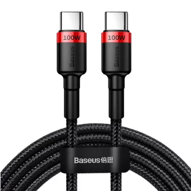 Cable Tipo-c 100w Carga Rapida 2m Negro y Rojo Baseus - BASEUS CABLES Y ...