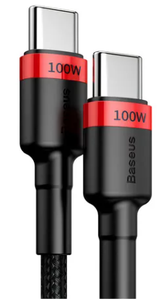 Cable Tipo-c 100w Carga Rapida 2m Negro y Rojo Baseus - BASEUS CABLES Y ...